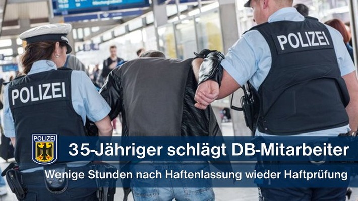 Bundespolizeidirektion München: Haftvorführung nach Körperverletzung gegen DB-Mitarbeiter