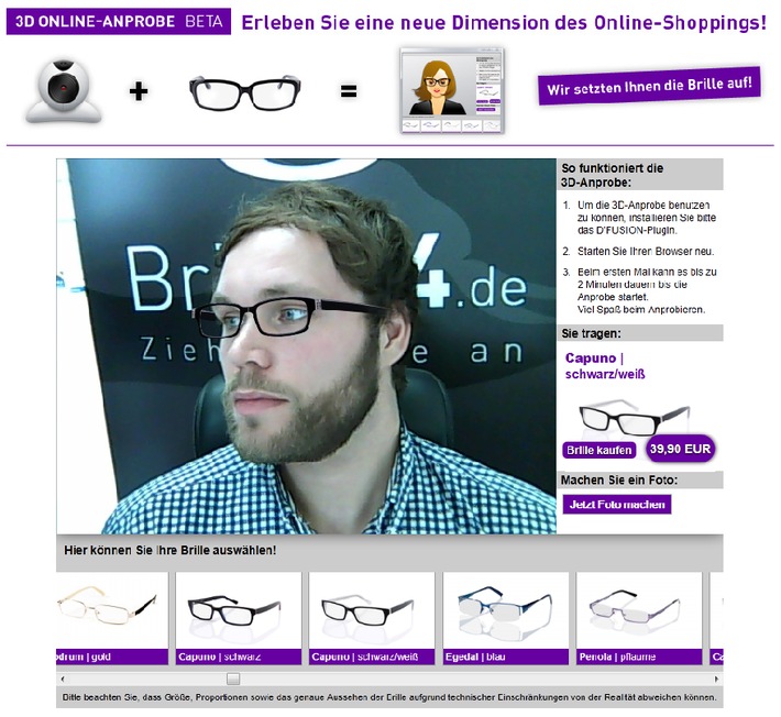 Neu bei Brille24: Die 3D-Online-Anprobe - eine neue Dimension des Online-Shoppings (mit Bild)