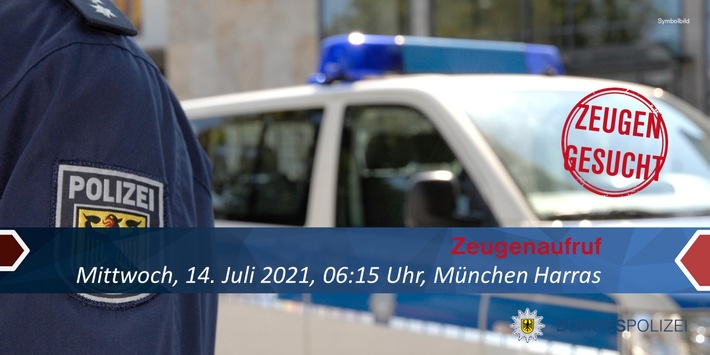 Bundespolizeidirektion München: Zeugenaufruf / Bundespolizei sucht nach Angriff auf 63-Jährige nach Zeugen