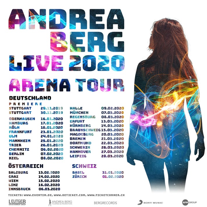BILD zu OTS - Artwork Andrea Berg LIVE 2020 ARENA TOUR