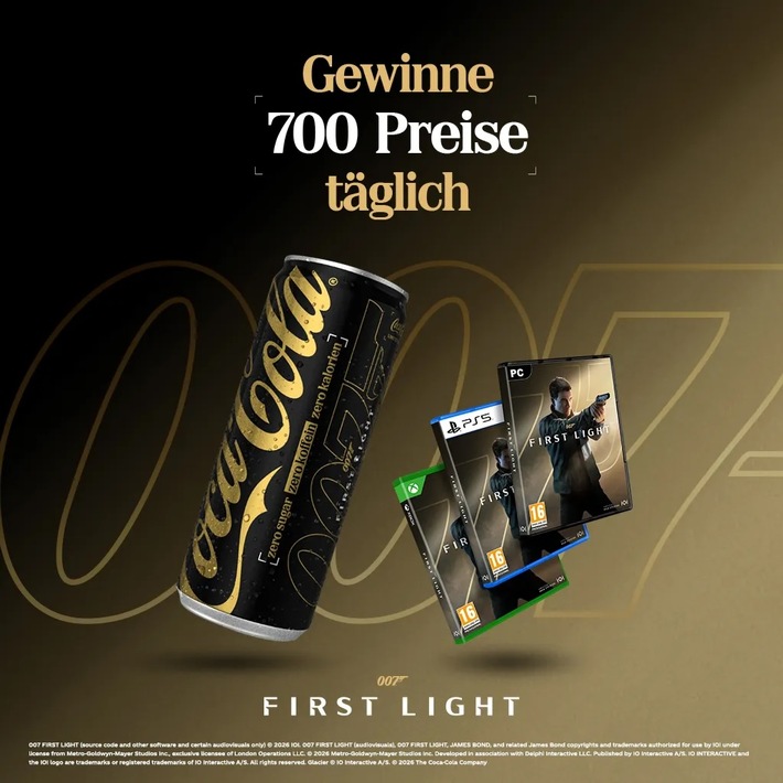 Presseinformation: Coca-Cola Zero Sugar Zero Koffein kooperiert mit neuem James Bond Videospiel