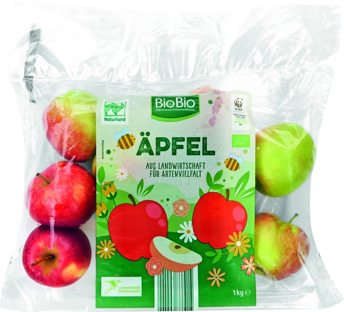 Netto Marken-Discount unterstützt Tafelobst-Initiative von „Landwirtschaft für Artenvielfalt“ - BioBio-Tafeläpfel für mehr Artenvielfalt im Netto-Regal