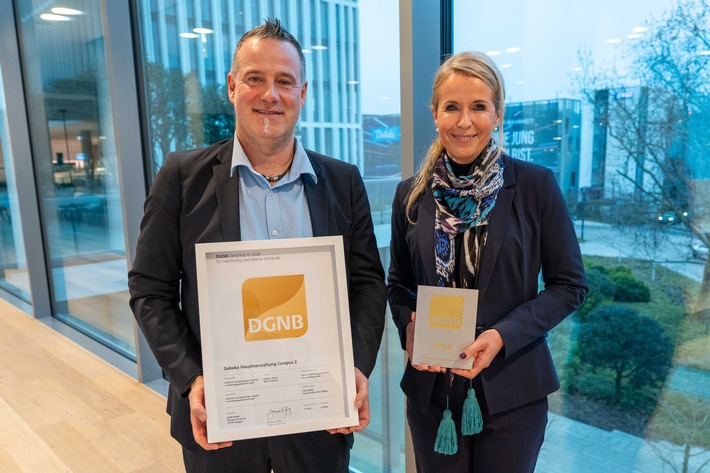 Debeka-Zentrale in Koblenz erhält Gold-Zertifikat für nachhaltiges Bauen / Neuer Erweiterungsbau überzeugt durch Energieeffizienz, moderne Arbeitsplätze und umweltfreundliche Mobilität