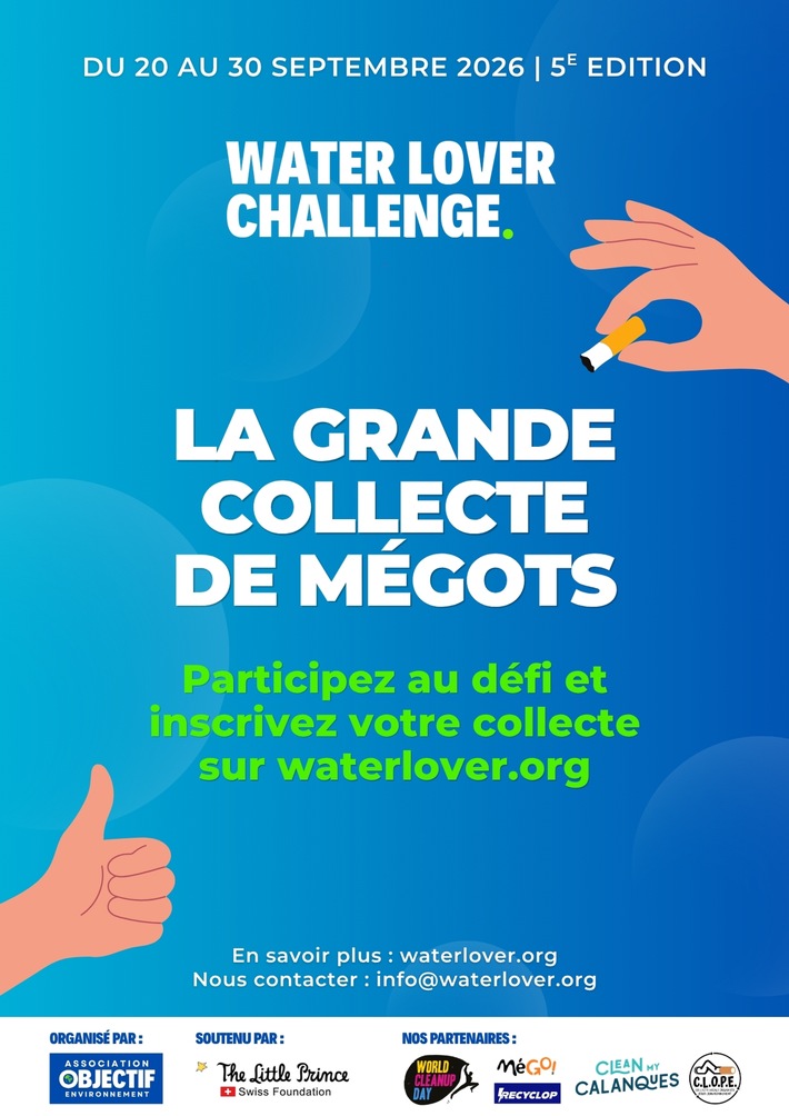 La 5ème édition du Water Lover Challenge lance le défi de la rentrée : collecter plus d