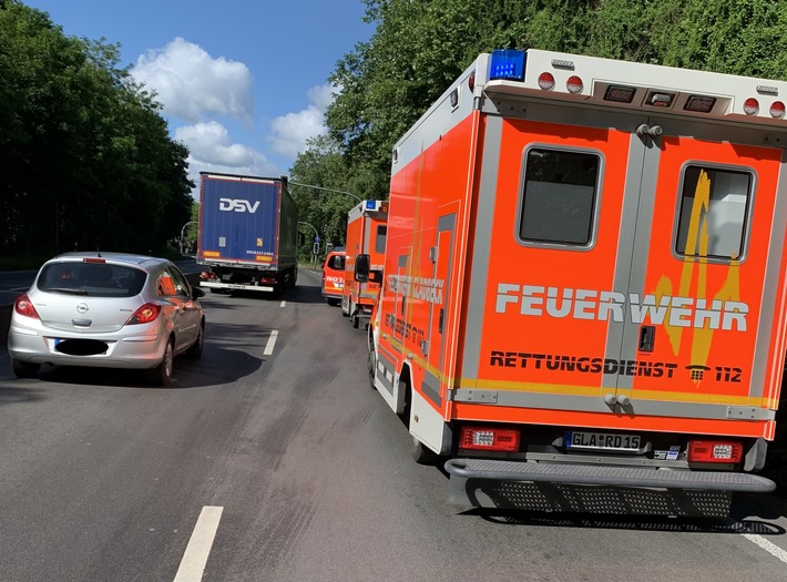 FW-GLA: Verkehrsunfall auf der B224