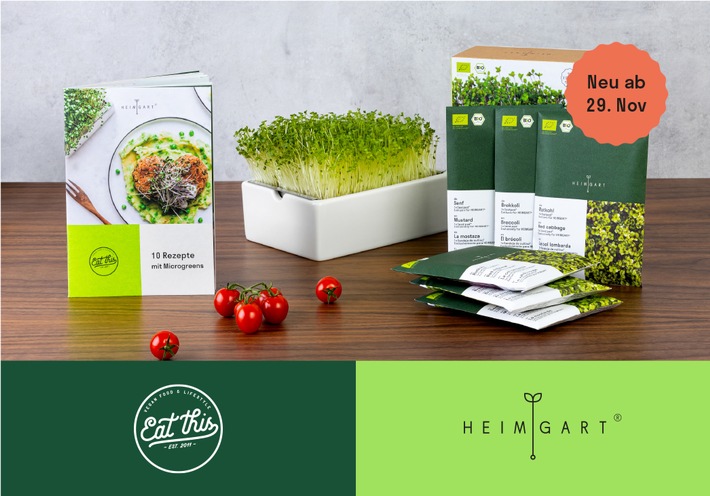 Presseinfo: Das Heimgart x Eat this! Microgreens-Kit ist da