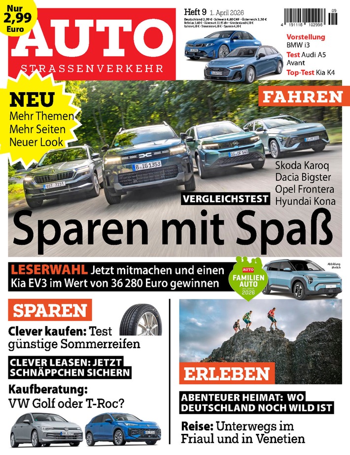 Tiefgreifender Relaunch der traditionsreichen Marke / Mehr wissen, weniger zahlen: AUTO Straßenverkehr wird zum "Clever-Guide" für erschwingliche Mobilität