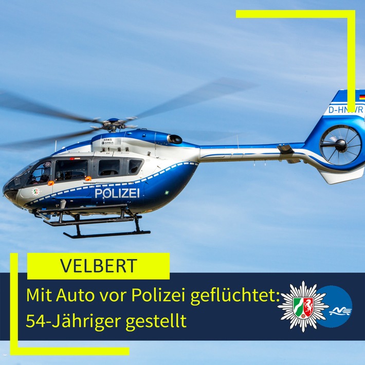 POL-ME: Mit dem Auto vor der Polizei geflüchtet: 54-Jähriger gestellt - 2606113