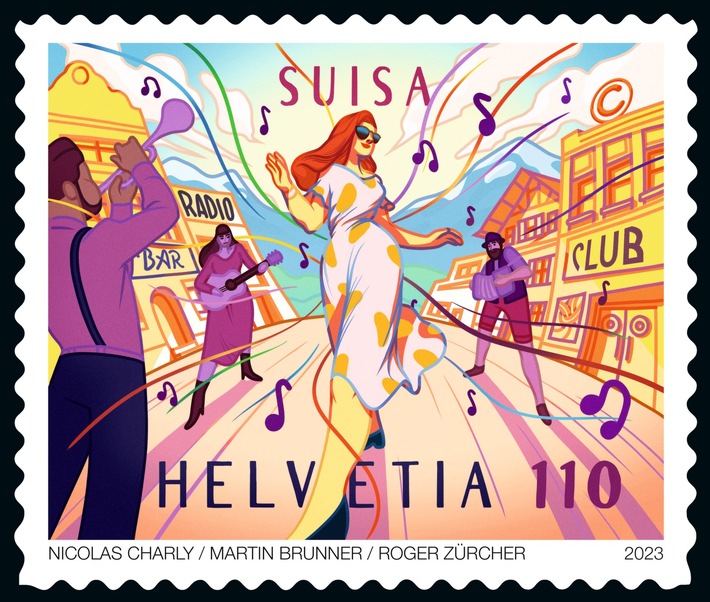 COMMUNIQUÉ DE PRESSE: 100 ans de SUISA - premier timbre en réalité augmentée et avec de la musique