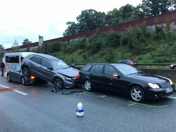 POL-BI: Auffahrunfälle auf Autobahnen bei Bielefeld