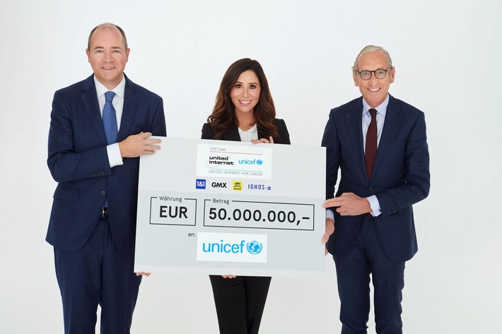 Stiftung &quot;United Internet for UNICEF&quot; sammelt über 50 Millionen Euro für Kinder