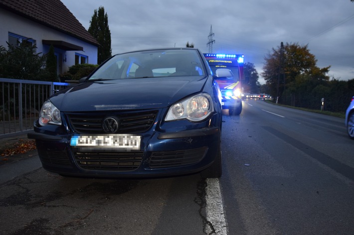 POL-HF: Verkehrsunfall mit Verletzten -
Junge Fahrerin fährt auf