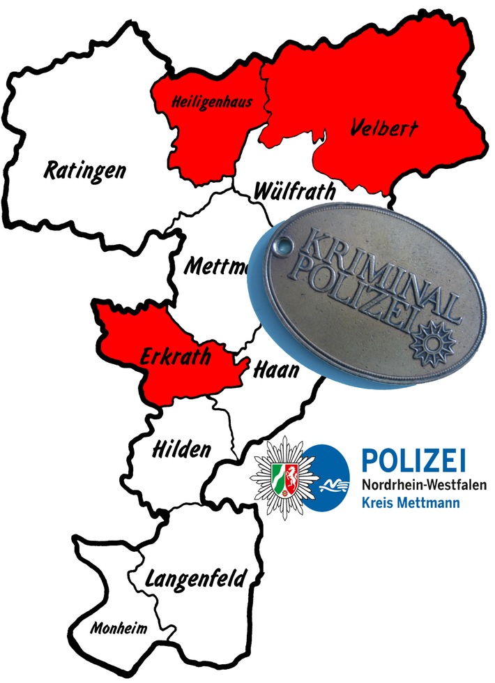 POL-ME: Einbrüche aus dem Kreisgebiet - Velbert / Heiligenhaus / Erkrath - 1808107