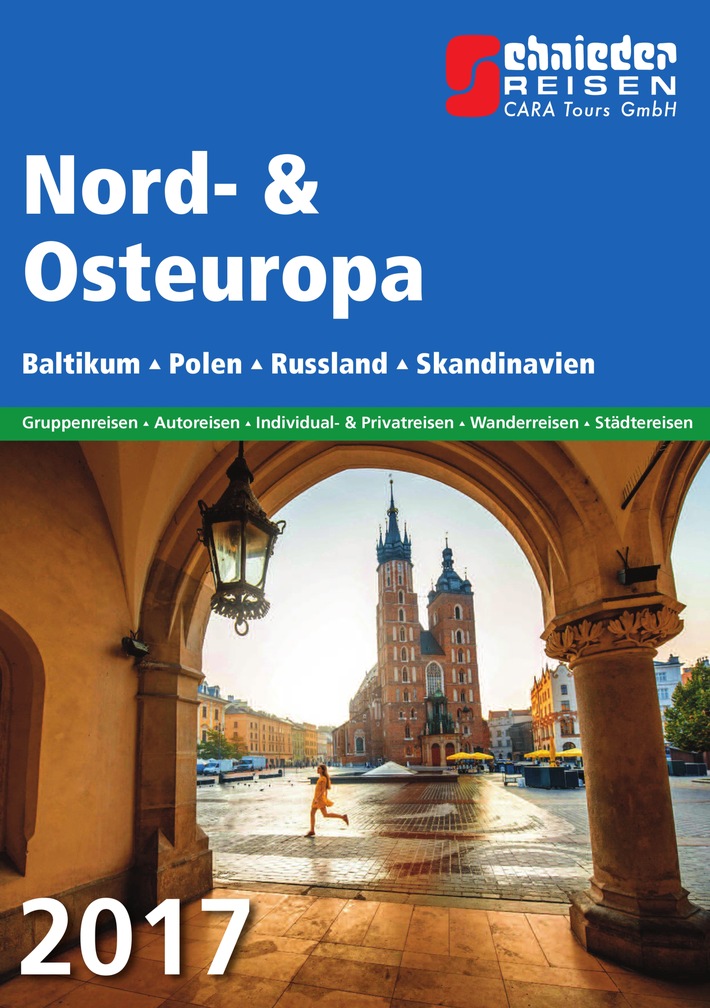 Baltikum: Neues Städtereisen-Konzept/
Schnieder Reisen legt für 2017 Städtereisen nach Tallinn, Riga und Vilnius neu auf