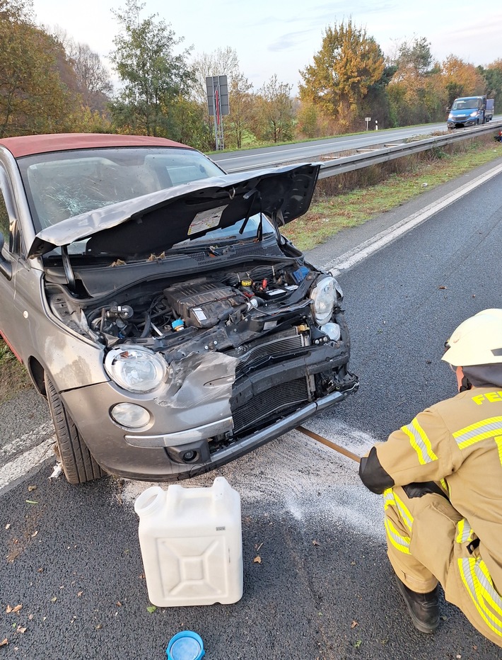 FW-Greven: Verkehrsunfall mit zwei schwerverletzten Personen.