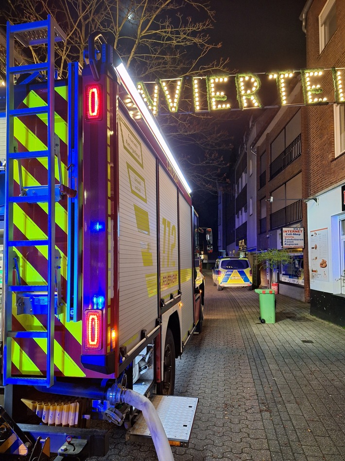 FW Bocholt: Küchenbrand in der Innenstadt