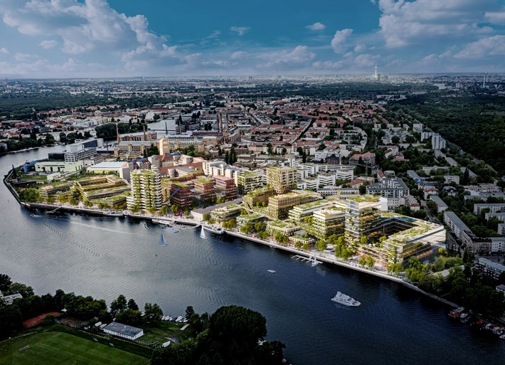 BE-U I Behrens-Ufer Berlin: DIEAG stellt Bauvorhaben auf ExpoReal vor. Foto: Städtebauliche Konzeption - kein Architekturmodell. / DIEAG stellt auf der Expo Real Berlins größtes privatwirtschaftliches Gewerbebauvorhaben vor / Energieautark und nachhaltig - mit Flächen für Forschung, Entwicklung und Anwohner / Weiterer Text über ots und www.presseportal.de/nr/165620 / Die Verwendung dieses Bildes ist für redaktionelle Zwecke unter Beachtung ggf. genannter Nutzungsbedingungen honorarfrei. Veröffentlichung bitte mit Bildrechte-Hinweis.