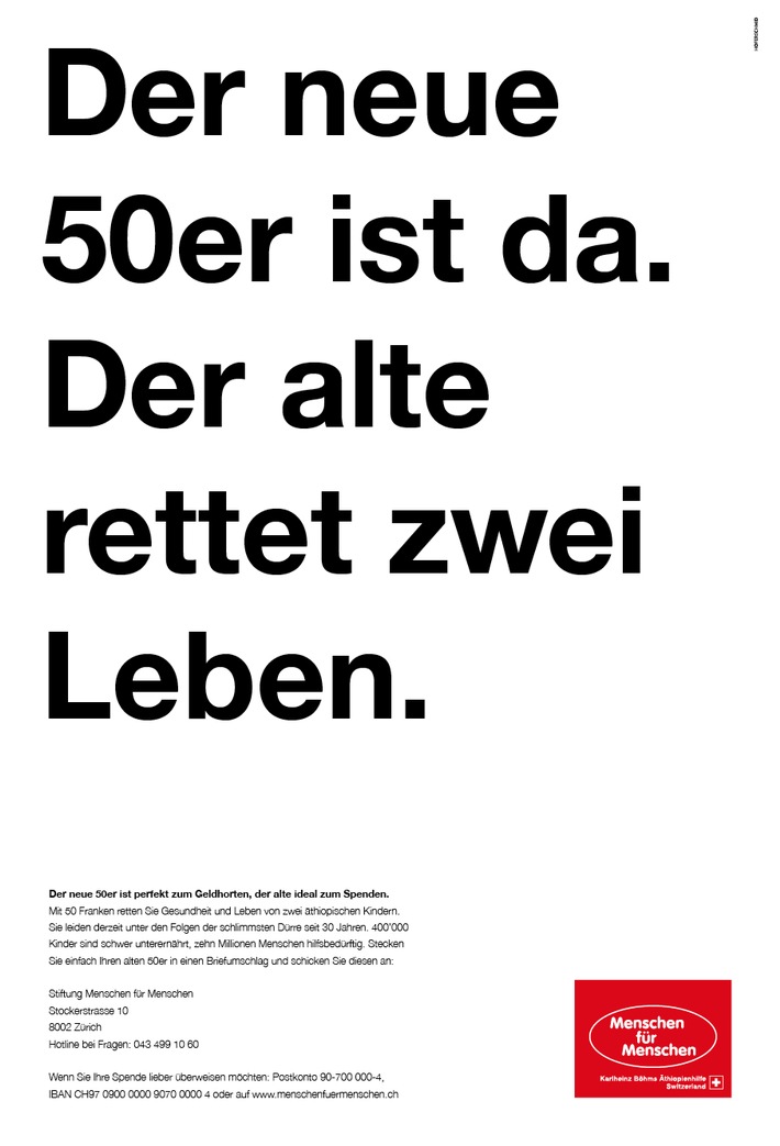 «Der neue 50er ist perfekt zum Geldhorten, der alte ideal zum Spenden.»