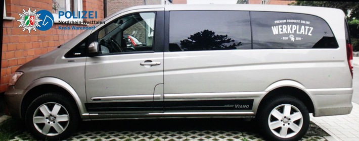POL-WAF: Ahlen. Silberner Mercedes Vito gestohlen