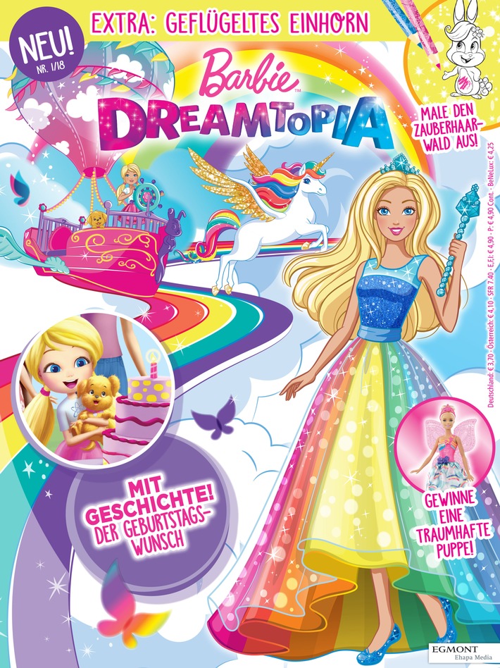 Barbie Dreamtopia: Eine magische Magazinwelt öffnet sich für junge Leserinnen