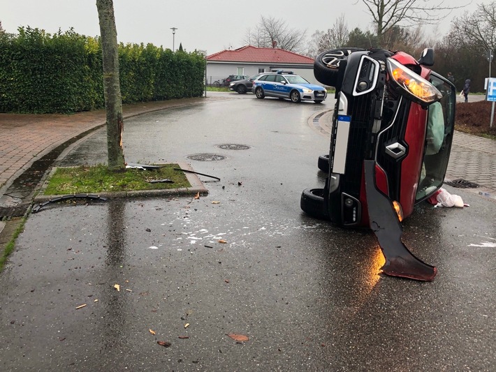 POL-PDLD: Edesheim - Mit Baum kollidiert und umgekippt