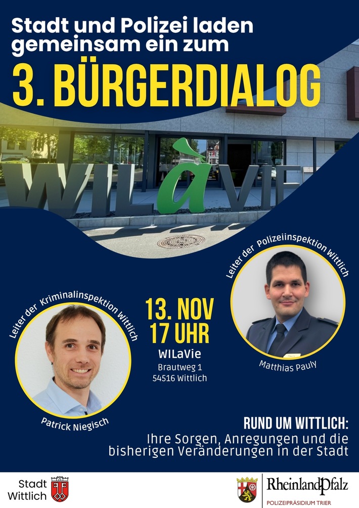POL-PDWIL: Einladung zum 3. Bürgerdialog