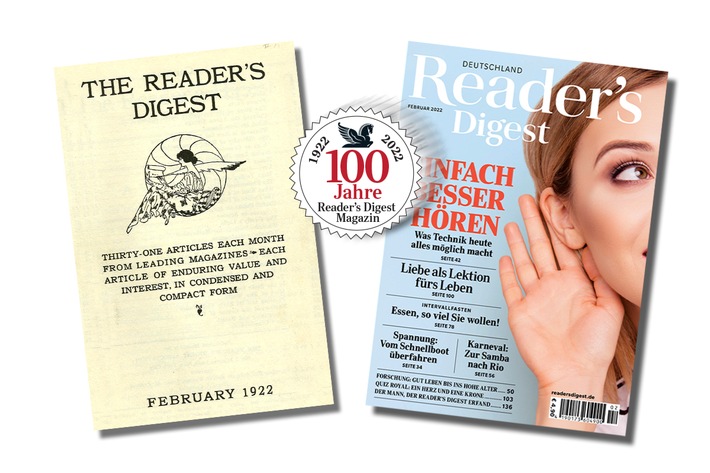 100 Jahre Reader&#039;s Digest / Das große kleine Monatsmagazin feiert Geburtstag / Reader&#039;s Digest bietet nützliche Informationen und beste Unterhaltung im kompakten Format