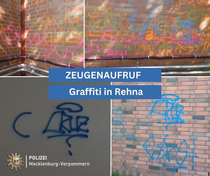 POL-HWI: Zeugenaufruf: Graffiti-Schmierereien in Rehna