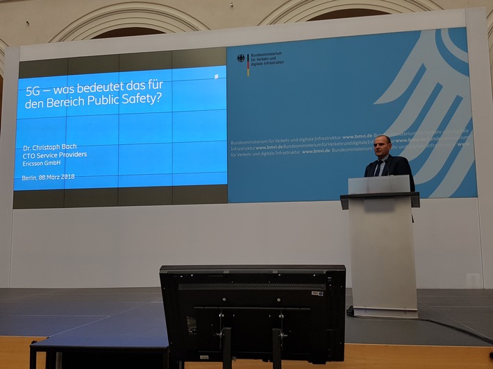 Anlässlich des Dialogforums 5G zu "Public Safety" / Ericsson-Studie identifiziert den Bereich "Öffentliche Sicherheit" als eines der wichtigsten 5G-Anwendungsgebiete (FOTO)