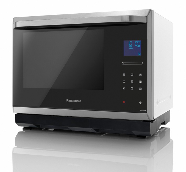 Panasonic NN-CS894: Dampfgarer, Mikrowelle, Grill und Ofen in einem /
Geschmackvolles High-End Gerät mit Touch &amp; Slide Bedienung