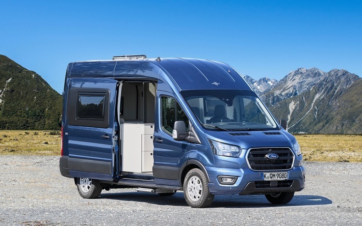 Weltpremiere auf dem Caravan Salon in Düsseldorf 2019: Ford präsentiert auf seinem Messestand (Halle 16, D 40) die seriennahe Studie des Ford Big Nugget und erweitert damit die ebenso beliebte wie erfolgreiche Nugget Camper-Familie um eine vierte und größte Variante. Die Markteinführung der Big Nugget-Serienversion ist für das erste Halbjahr 2020 geplant. Weiterer Text über ots und www.presseportal.de/nr/6955 / Die Verwendung dieses Bildes ist für redaktionelle Zwecke honorarfrei. Veröffentlichung bitte unter Quellenangabe: "obs/Ford-Werke GmbH/Ford / Westfalia"
