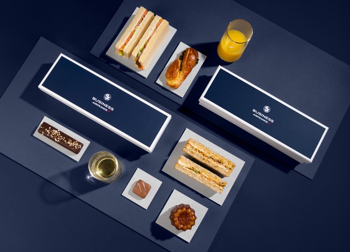 Eine neue Gourmet-Menübox in der Business Class der Kurzstrecke von Air France
