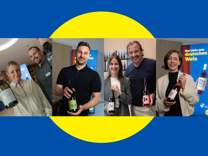 Lidl und das Deutsche Weininstitut küren Gewinner des Wein-Wettbewerbs / Vom Weinberg ins Lidl-Regal: Vier Weinbaubetriebe setzen sich mit innovativen Konzepten durch
