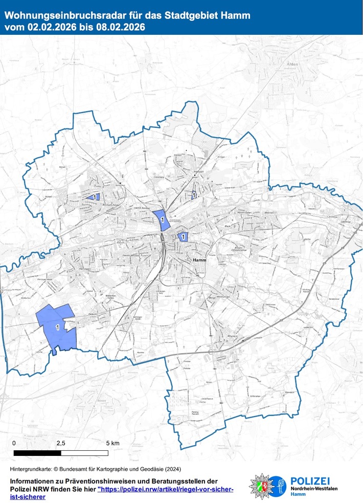 POL-HAM: Wohnungseinbruchradar Hamm für die Woche vom 2. bis zum 8. Februar 2026