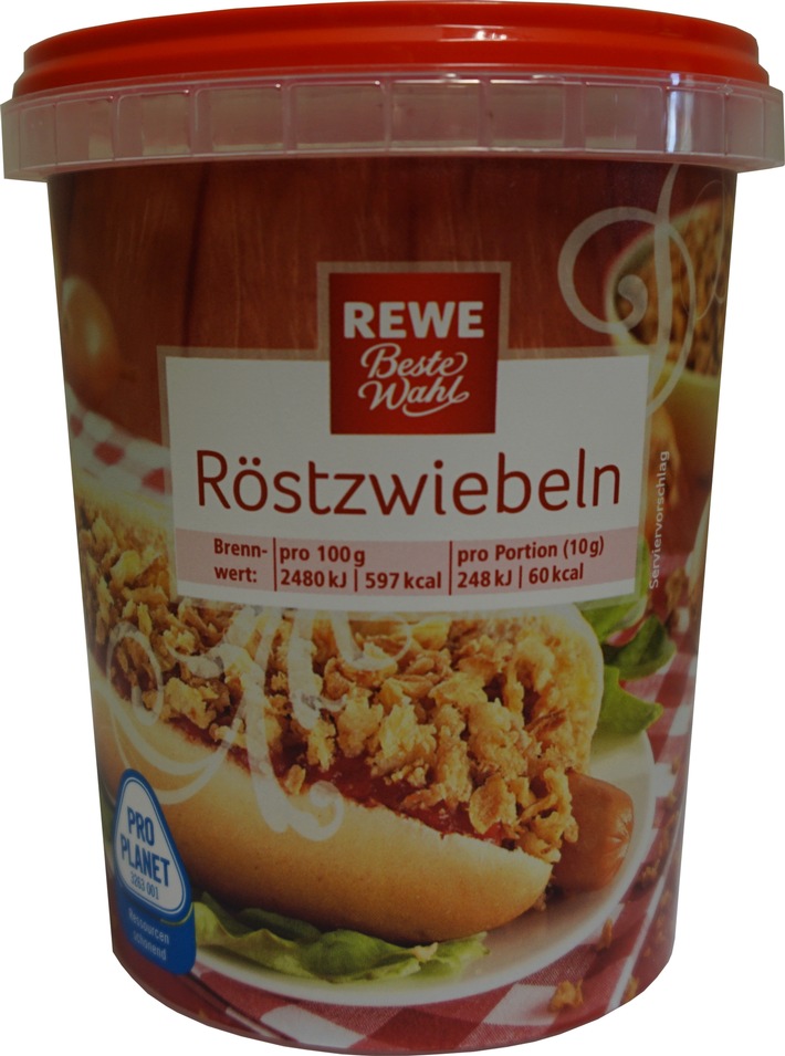 Produktrückruf Rewe Beste Wahl Röstzwiebeln, 150g