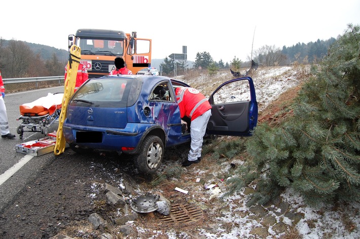 POL-PDKL: A63/Kaiserslautern, Zu schnell in die Ausfahrt gefahren