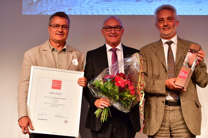 Albergo Corippo gewinnt Hotel Innovations-Award 2017 / Hotel-Konzept mit Modellcharakter für Tourismusförderung im alpinen Raum ausgezeichnet