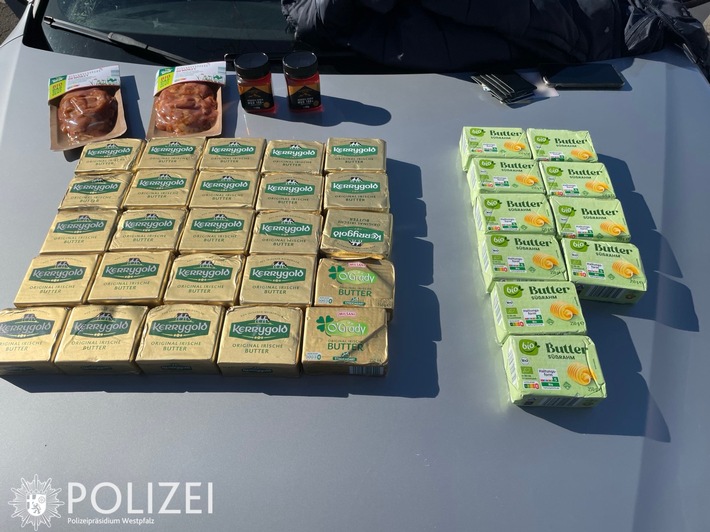 POL-PPWP: Polizei fängt Ladendiebe und findet Auto voller Butter