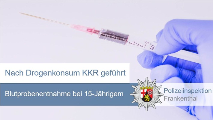 POL-PDLU: Frankenthal - Verkehrskontrolle eines 15-jährigen Kleinkraftradfahrers endet mit Blutprobenentnahme und zwei Anzeigen