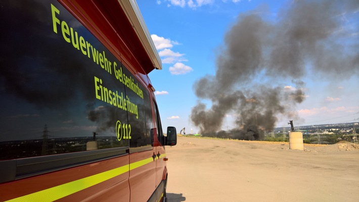 FW-GE: Brandeinsatz auf der Zentraldeponie in Gelsenkirchen-Resse