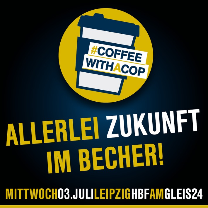 BPOLI L: Bundespolizei führt Informationstour &quot;Coffee with a Cop&quot; im Hauptbahnhof in Leipzig fort