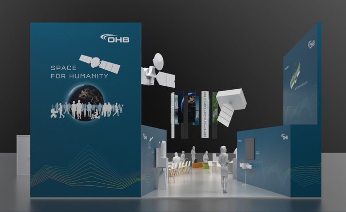 ILA 2022: Unter dem Slogan &quot;Space for Humanity&quot; präsentiert der Raumfahrtkonzern OHB SE seine hohe Kompetenz in den Bereichen Erdbeobachtung, Sicherheit und Digitalisierung