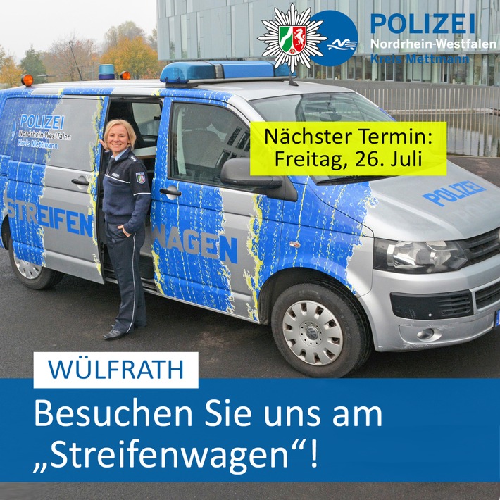 POL-ME: Der &quot;Streifenwagen&quot; macht Halt in Wülfrath - Wülfrath - 2407092