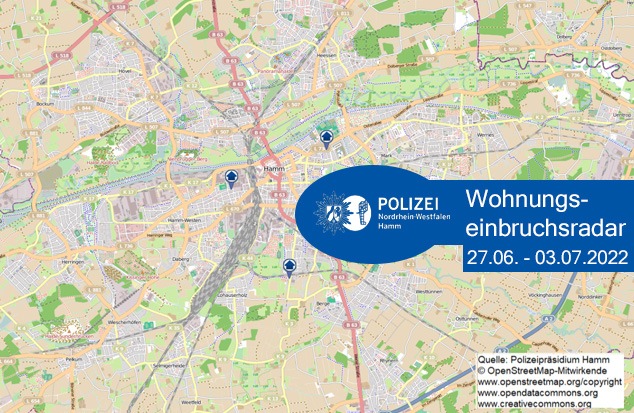 POL-HAM: Wohnungseinbruchsradar Hamm für die Woche vom 27. Juni bis 3. Juli 2022