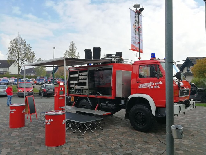 FW Mettmann: Feuerwehr Mettmann und Firetruck beim Grand Départ am 2. Juli