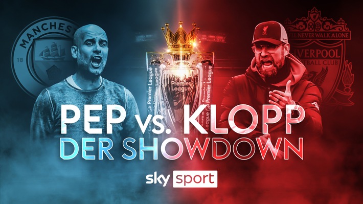 Pep vs. Klopp - das Gigantenduell im Spiel des Jahres um die Meisterschaft: Manchester City gegen den FC Liverpool am Sonntag live und exklusiv bei Sky