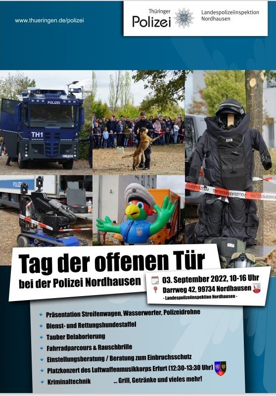 LPI-NDH: Polizei Nordhausen öffnet ihre Türen