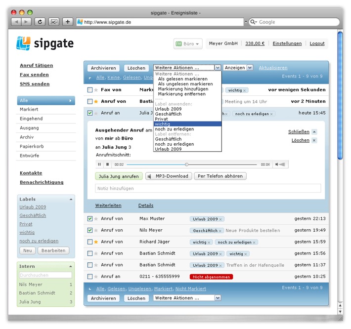 VoIP-Pionier startet Unternehmenslösung &#039;sipgate team&#039; (Mit Grafik)