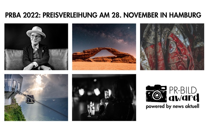 Am 28. November verleiht news aktuell im Hotel Le Méridien in Hamburg den PR-Bild Award 2022. Die dpa-Tochter news aktuell vergibt den PR-Bild Award zum 17. Mal. / Weiterer Text über ots und www.presseportal.de/nr/6344 / Die Verwendung dieses Bildes für redaktionelle Zwecke ist unter Beachtung aller mitgeteilten Nutzungsbedingungen zulässig und dann auch honorarfrei. Veröffentlichung ausschließlich mit Bildrechte-Hinweis.
