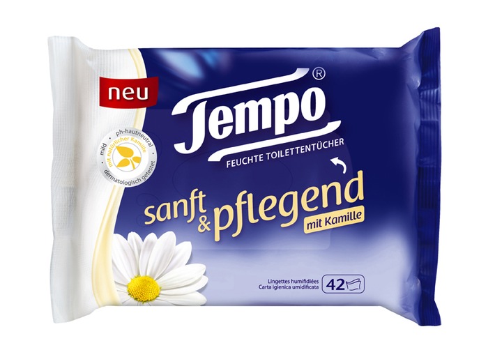 Ab sofort gibt es von Tempo auch feuchte Toilettentücher (mit Bild)